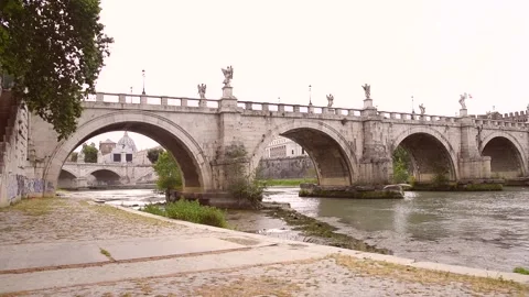 Roma Ponte S.Angelo 3 Video stock 131308358