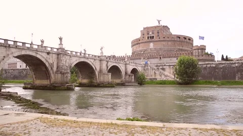 Roma Ponte S.Angelo 4 Video stock 131308356