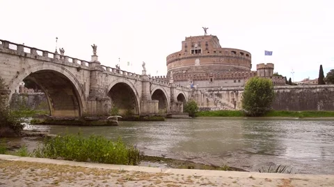 Roma Ponte S.Angelo 6 Video stock 131308331