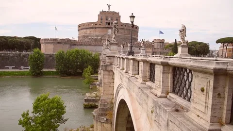 Roma Ponte S.Angelo 7 Stock Footage 131308311
