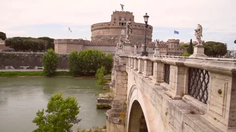 Roma Ponte S.Angelo 8 Stock Footage 131308310