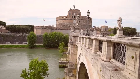 Roma Ponte S.Angelo 9 Video stock 131308304