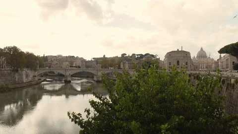 Roma. River Tiber Stock Footage 97856800