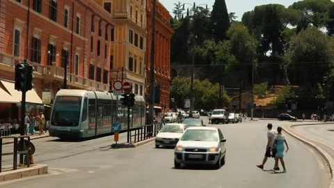 Roma Street Trafic 2 (Editorial) Stock Footage 336022736