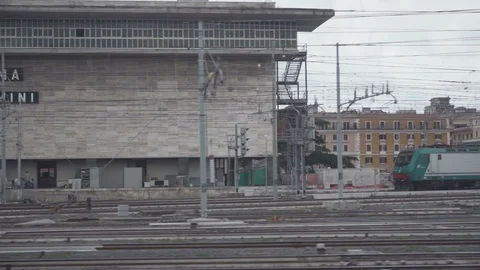 Roma Terminal Railroad From A Train Video stock 100453785