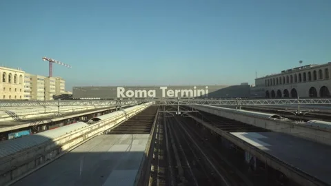 Roma- view from Termini station - 4k Video stock 155555702