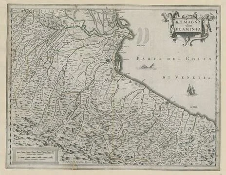 Romagna, olim Flaminia. Maps K.Top.82.14. Place of publication: Amsterdami... Stock Photos