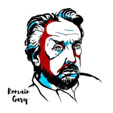 Romain Gary Stock Illustration