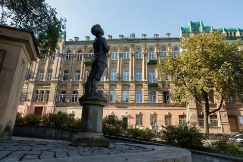 Romain Gary statue Stock Photos