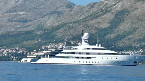 Roman Abramovich's Yacht Eclipse Video stock 148698638