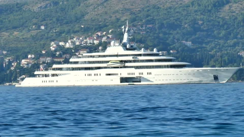 Roman Abramovich's Yacht Eclipse Video stock 148724939