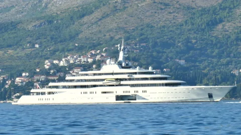 Roman Abramovich's Yacht Eclipse Video stock 148727061