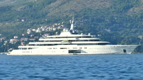Roman Abramovich's Yacht Eclipse Video stock 148727390