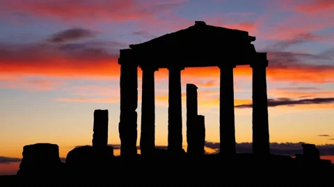 Roman Agora in Athens, Time Lapse at Twilight, Greece Stock Footage 157334047
