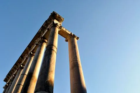 Roman Ancient Columns Stock Photos