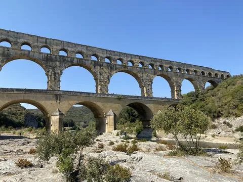 Roman aqueduct Stock Photos