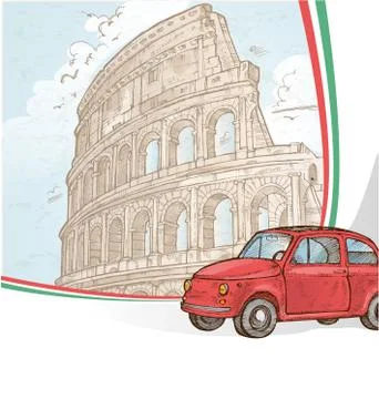 Roman background hand draw Stockillustratie