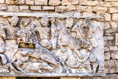 The Roman bas-relief Stock Photos
