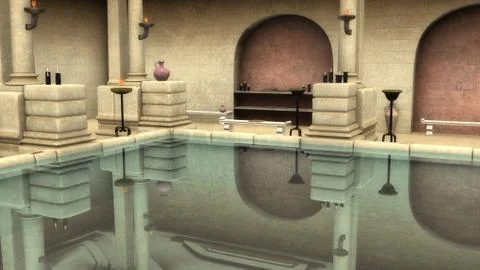 Roman bathhouse Stock Illustration