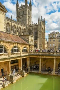 The Roman Baths in the centre of the Bath Fotos de archivo