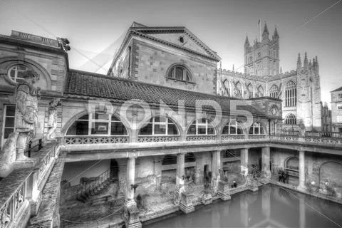 Roman baths Stock Photos