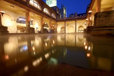 Roman baths Stock Photos