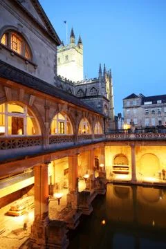 Roman baths Stock Photos