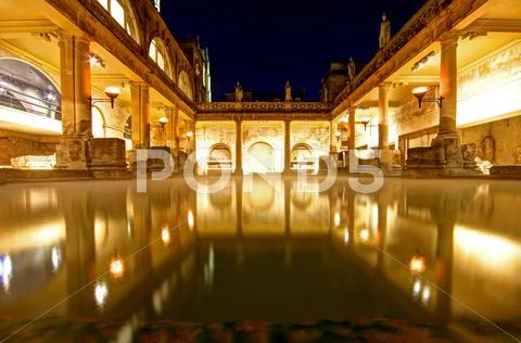 Roman baths Stock Photos