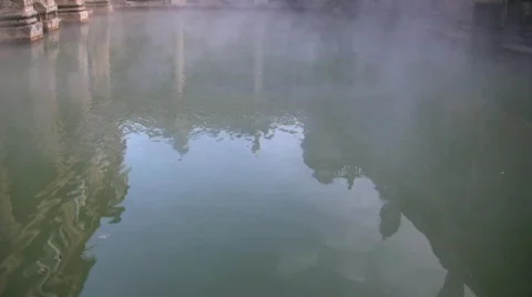 Roman baths18 england Stock Footage 667419