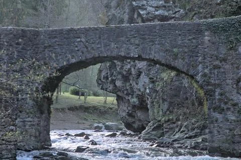 Roman bridge Foto stock
