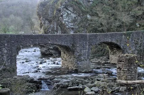 Roman bridge Stock Photos