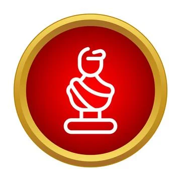 Roman bust statue symbolizing ancient history and art Stock Illustration