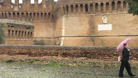 Roman Castle Stock Footage 200789381