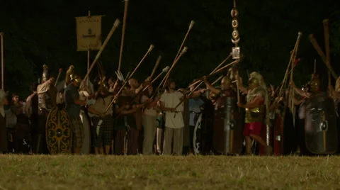 Roman celt night Video stock 32547975