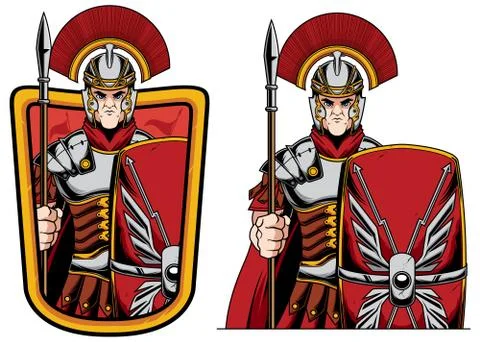 Roman Centurion Mascot Stock Illustration