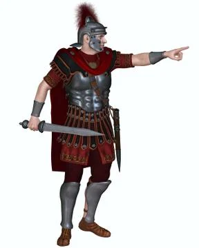 Roman Centurion Ordering an Attack Stock Illustration