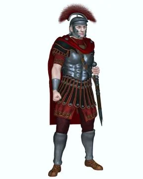 Roman Centurion with Transverse Crest Stock Illustration