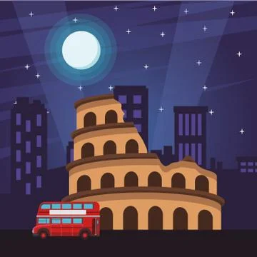 Roman circus icon Stock Illustration