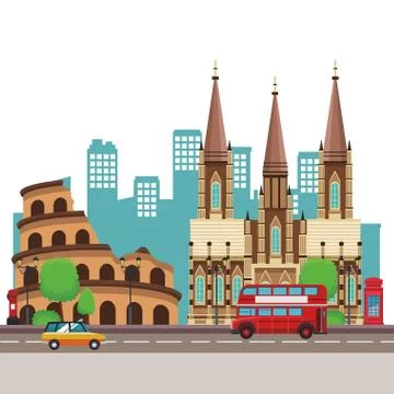 Roman circus icon Stock Illustration