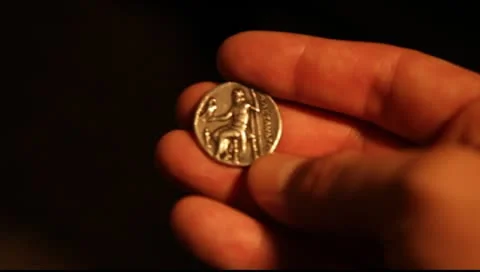 Roman Coin Video stock 8971049