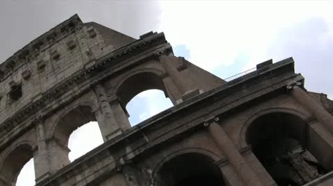 Roman Colosseum from Below Stock Footage 10886872