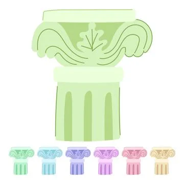 Roman column ancient vector cartoon graphic Stock Illustration