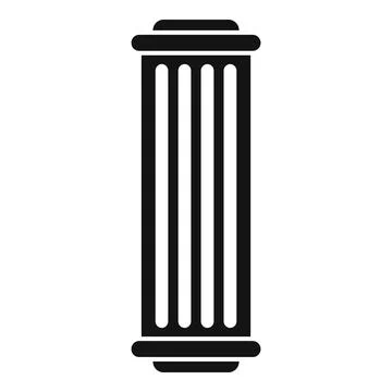 Roman column icon representing classical architecture element Stock Illustration
