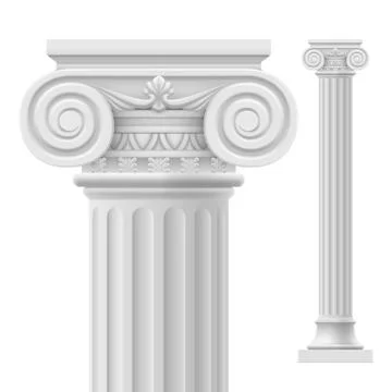 Roman column.  Illustration on white background for design Stock Illustration