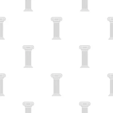 Roman column pattern flat Illustrazione stock