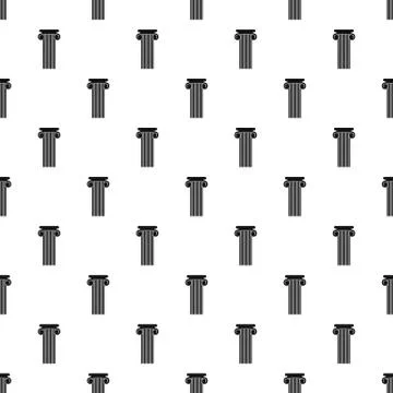 Roman column pattern seamless vector Stock Illustration