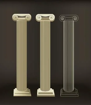 Roman Columns Stock Illustration