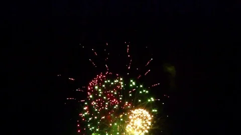 Roman Countdown Fireworks Stock Footage