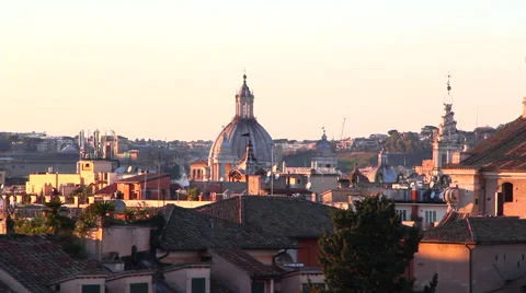 Roman domes landscape Stock Footage 45525333