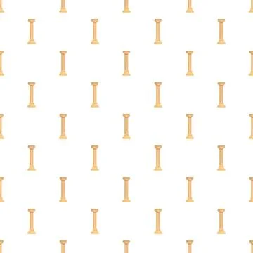 Roman doric column pattern on white background Stock Illustration